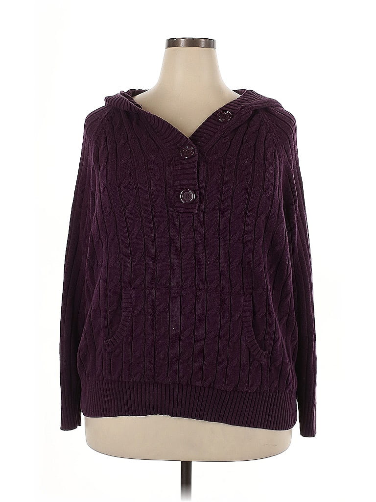 Fashion Bug 100% Cotton Purple Cardigan Size 3X - photo 1