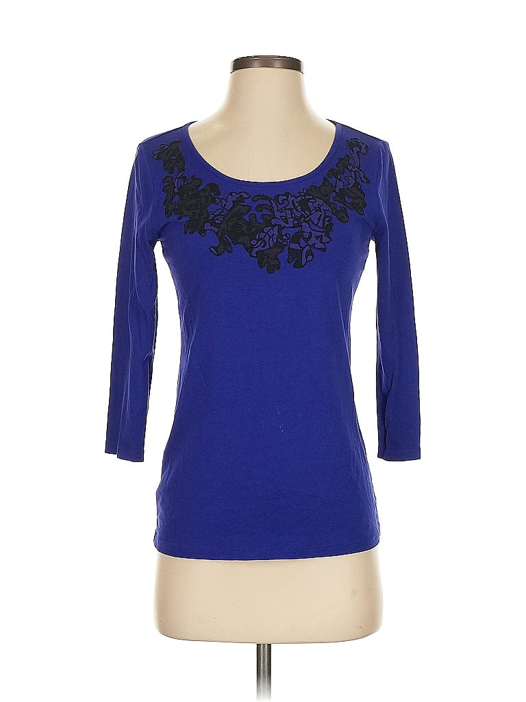 Pre-owned Ann Taylor 3/4 Sleeve T-shirt In Purple