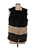 Jocelyn 100% Polyethylene Brown Faux Fur Vest Size M - photo 1