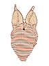 A Pea in the Pod Stripes Orange One Piece Swimsuit Size M - photo 2