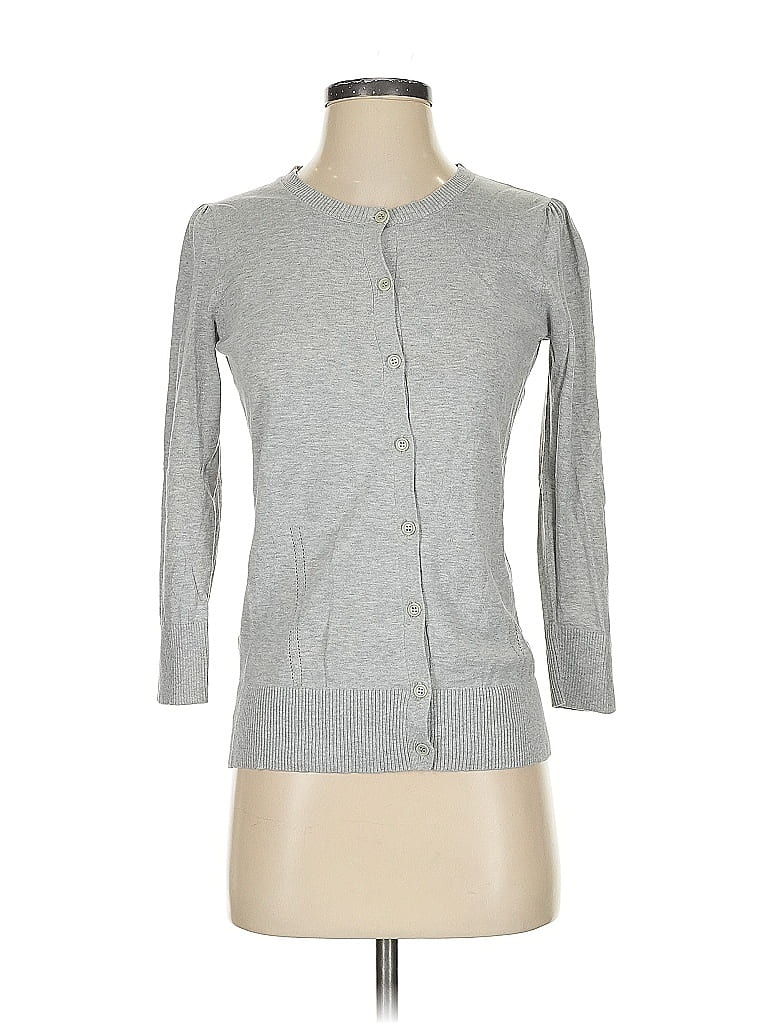 Pre-owned Bcbgmaxazria Cardigan Sweater In Gray