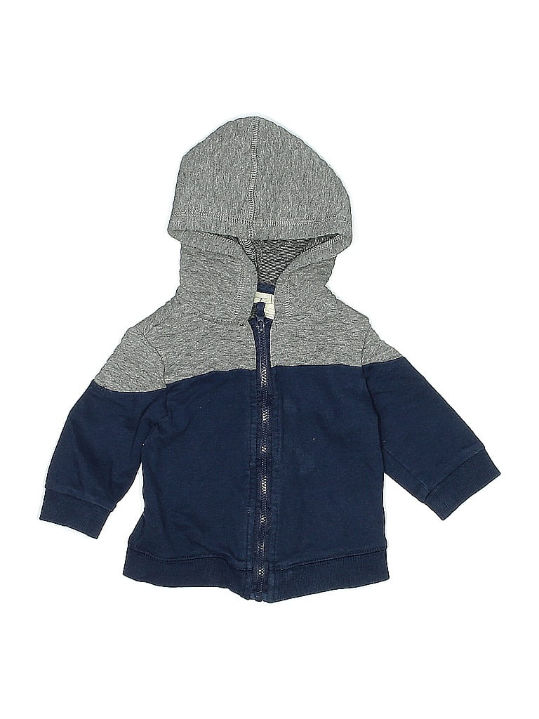 First Impressions Blue Zip Up Hoodie Size 6-9 mo - photo 1