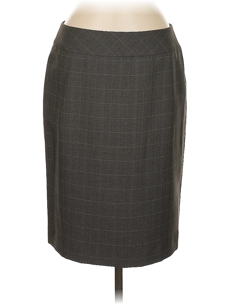 Pre-owned Evan Picone Formal Skirt In Gray