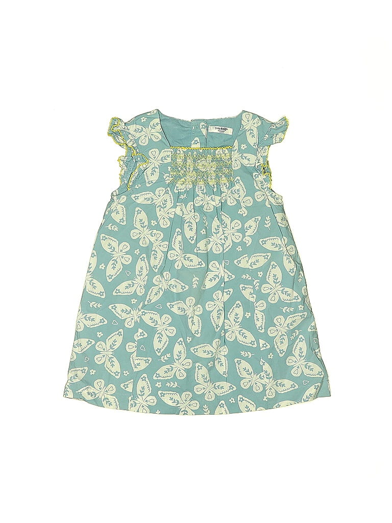 Baby Boden 100% Cotton Teal Dress Size 18-24 mo - photo 1