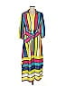 New York & Company 100% Polyester Stripes Yellow Casual Dress Size M - photo 1