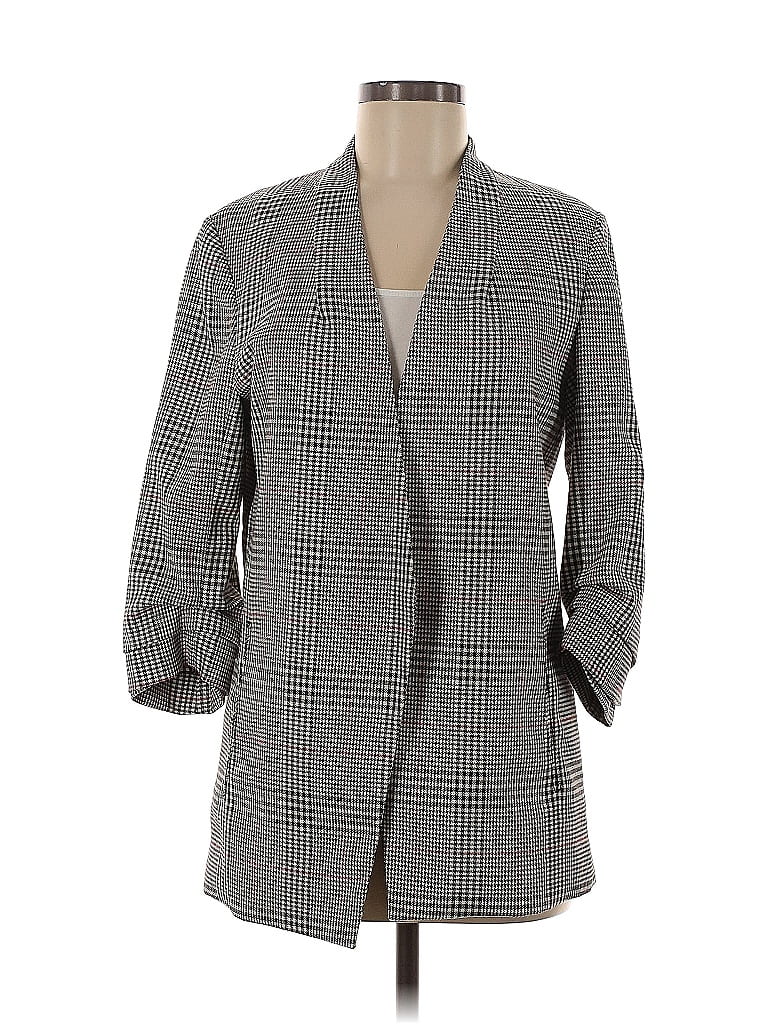 Babaton Houndstooth Gray Blazer Size 8 - photo 1