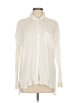 Universal Thread Ivory Long Sleeve Button-Down Shirt Size S