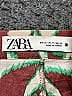 Zara 100% Cotton Print Green Casual Pants Size XS - photo 3