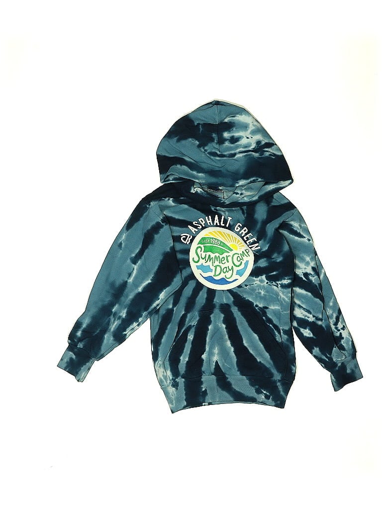 Pre-owned Port & Company Kids' Pullover Hoodie In Blue