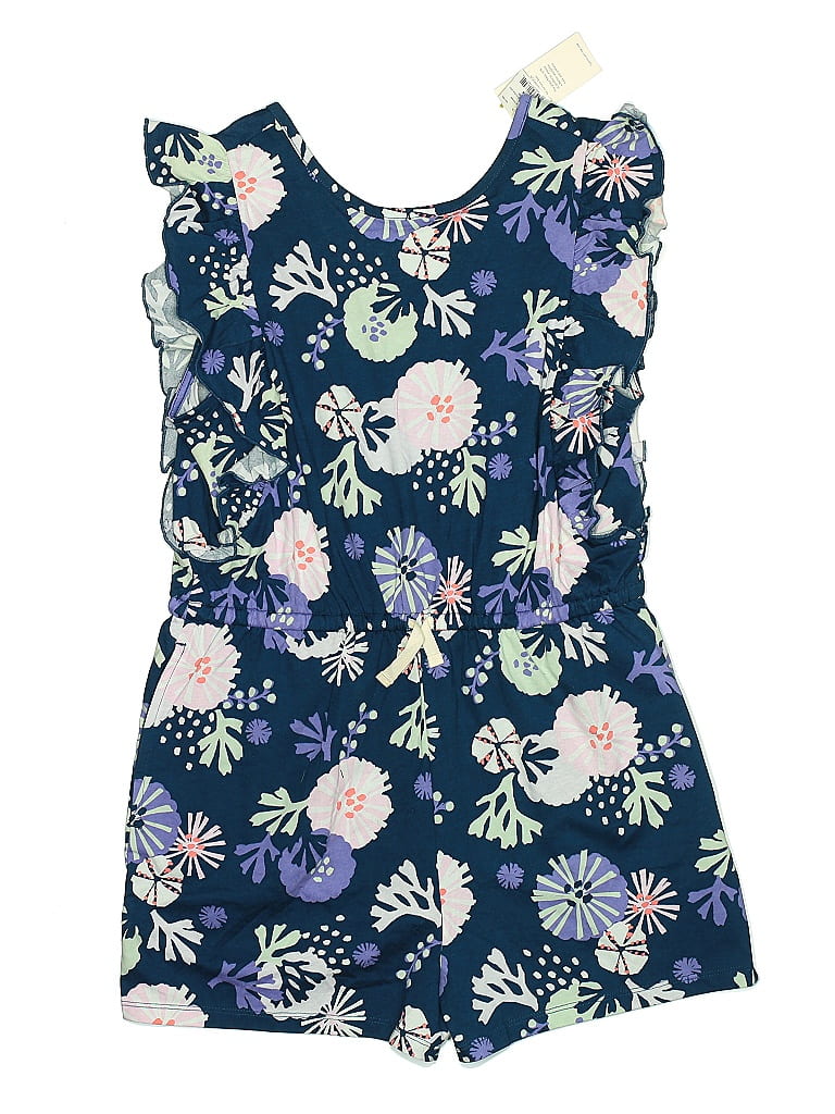 Tea 100% Cotton Floral Blue Romper Size 16 (big kids) - photo 1