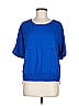 Ann Taylor Blue Short Sleeve Top Size 6 - photo 1