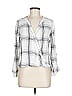Pink Rose 100% Rayon Silver 3/4 Sleeve Blouse Size M - photo 1