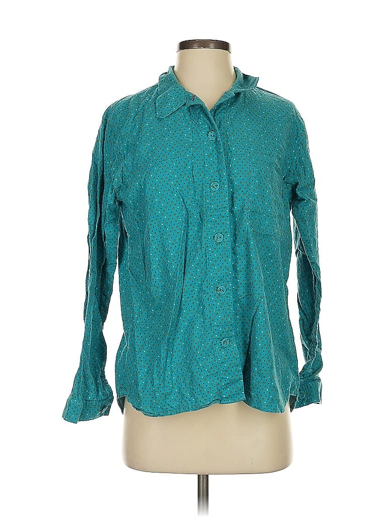 Pre-owned Ines De La Fressange For Uniqlo Long Sleeve Blouse In Blue
