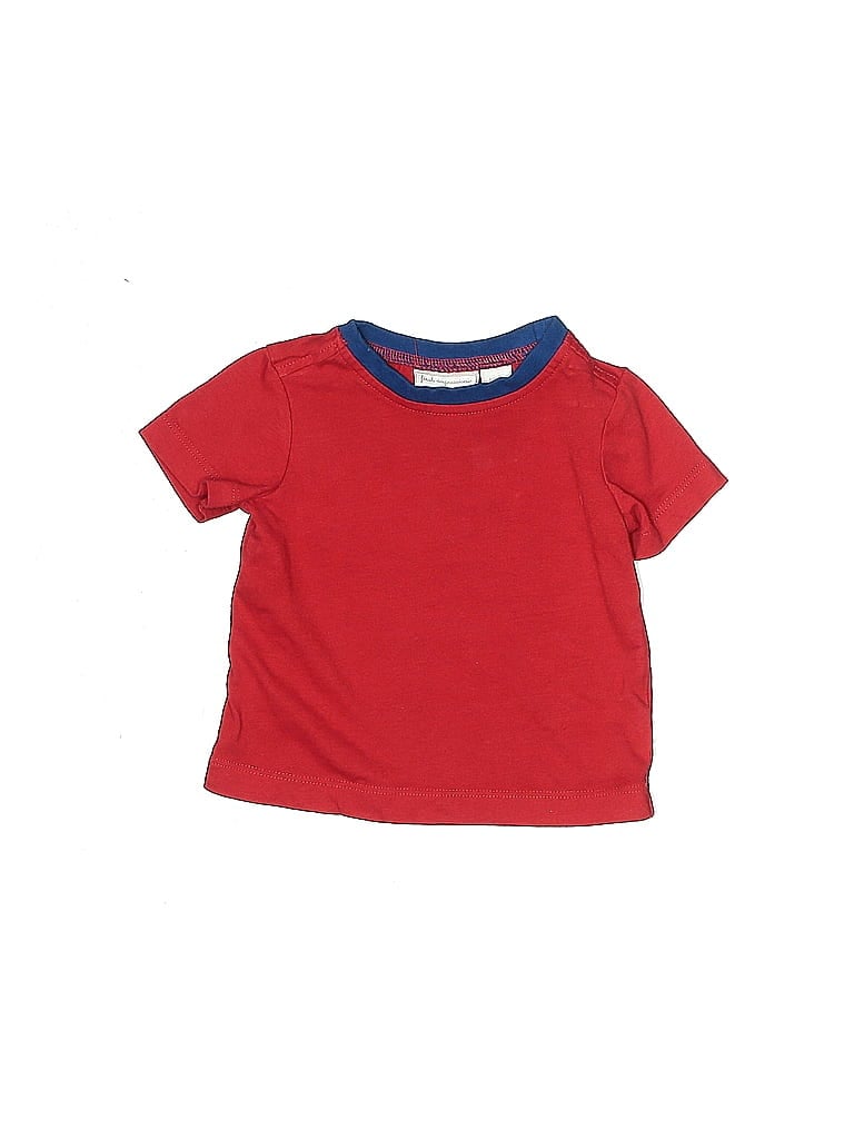 First Impressions Color Block Red Short Sleeve T-Shirt Size 6-9 mo - photo 1