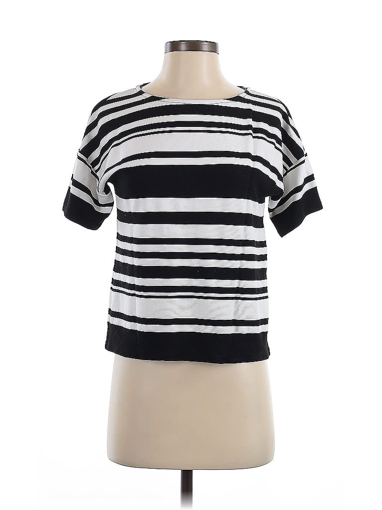 Pre-owned Chico's Short Sleeve T-shirt In Black