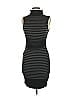 Alessandro Miele Stripes Black Cocktail Dress Size M - photo 1