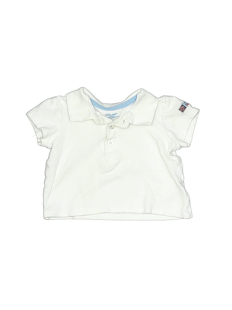 Pre-owned Little Me Babies' Short Sleeve Polo Shirt In White