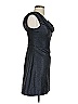 ML Monique Lhuillier 100% Polyester Metallic Black Silver Cocktail Dress Size 2 - photo 3
