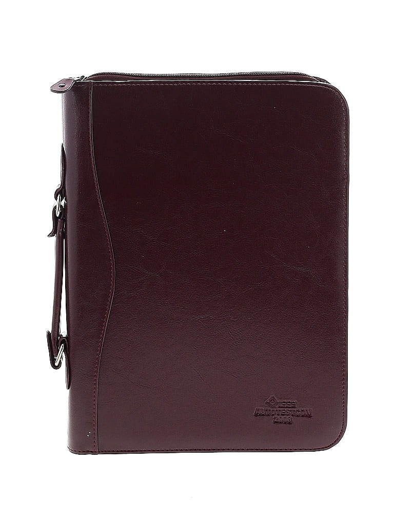 Unbranded 100% Leather Burgundy Leather Laptop Bag One size - photo 1