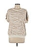Barefoot Dreams Animal Print Tan Pullover Sweater Size L - photo 1