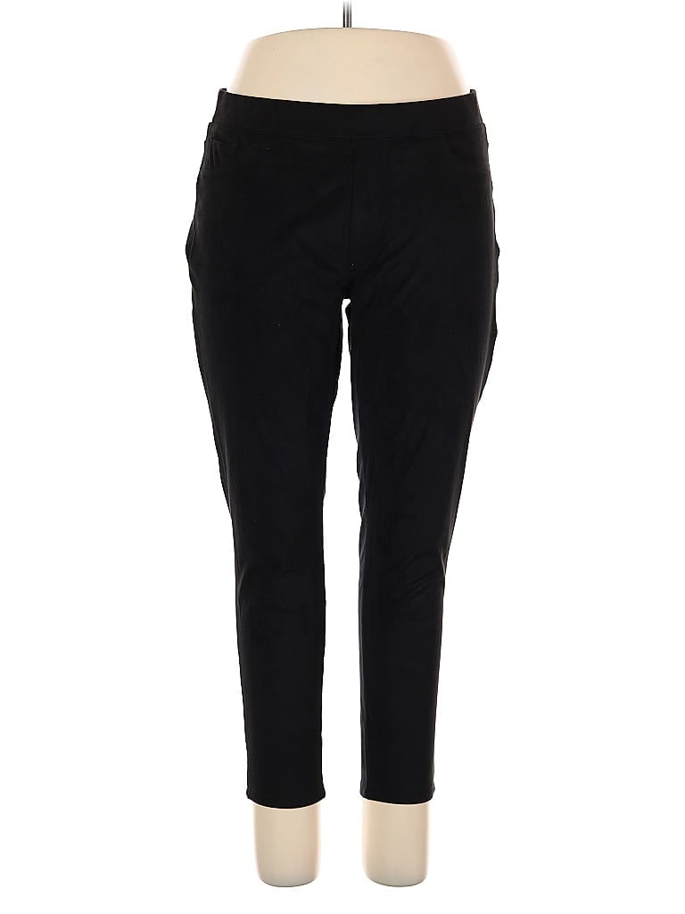 DG^2 by Diane Gilman Solid Black Casual Pants Size XL (petite) - photo 1