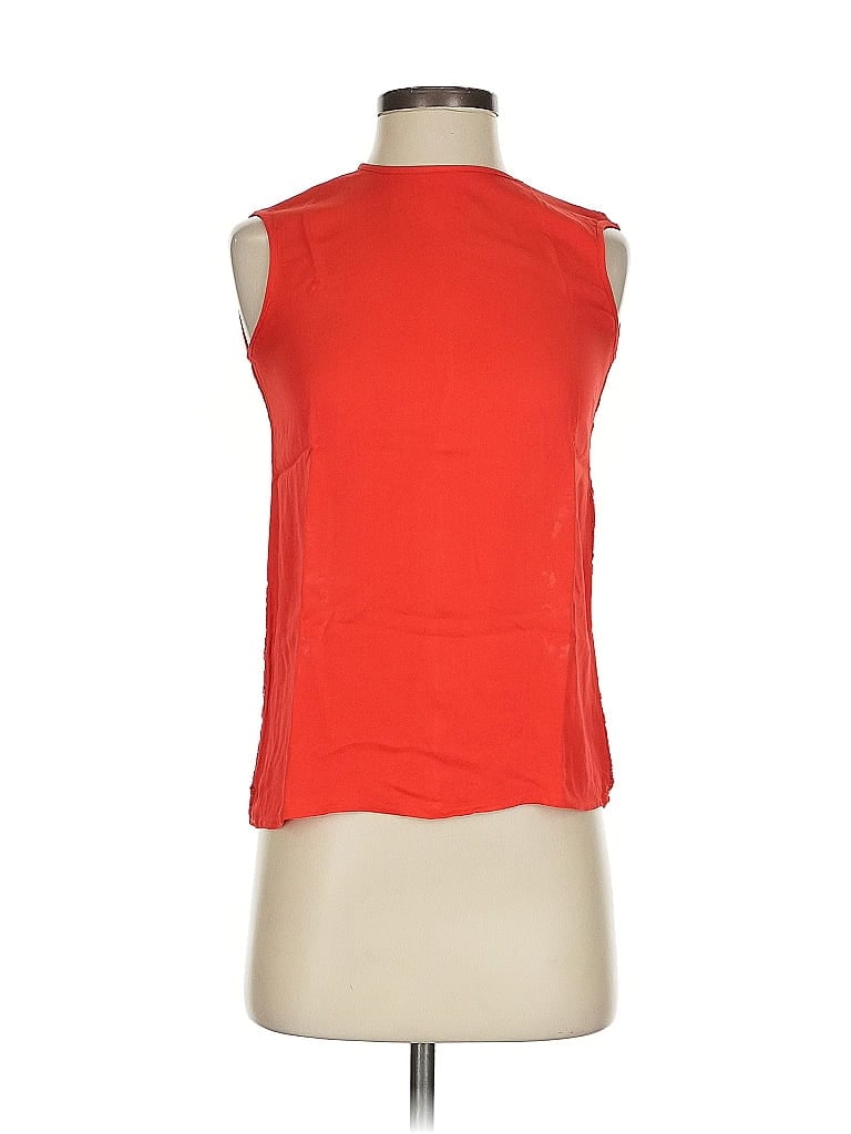 Pre-owned Diane Von Furstenberg Sleeveless Top Red Halter Neckline Tops