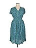 Terra & Sky 100% Viscose Paisley Teal Casual Dress Size 0X - photo 1