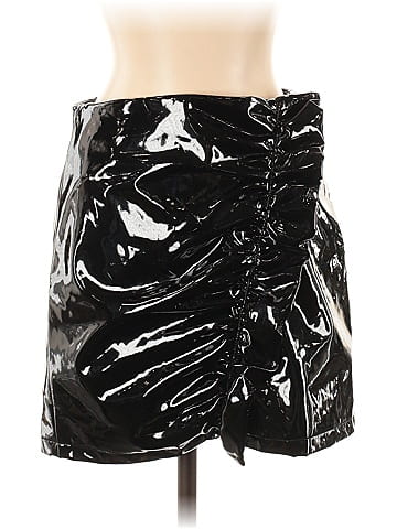 Mango Faux Leather Skirt (view 1)