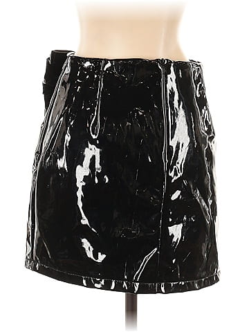Mango Faux Leather Skirt (view 2)