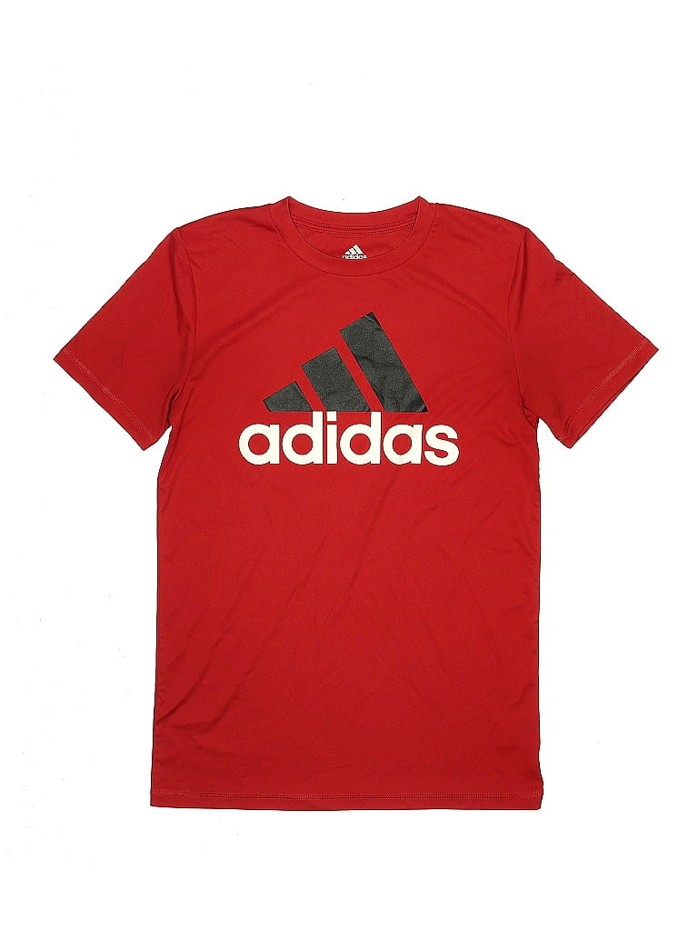 Adidas 100% Polyester Red Active T-Shirt Size 14 (big kids) - photo 1