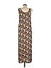 Flax 100% Rayon Print Gray Casual Dress Size 6 - photo 2