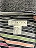Doncaster Collection Stripes Gray Long Sleeve Silk Top Size 18 - photo 3