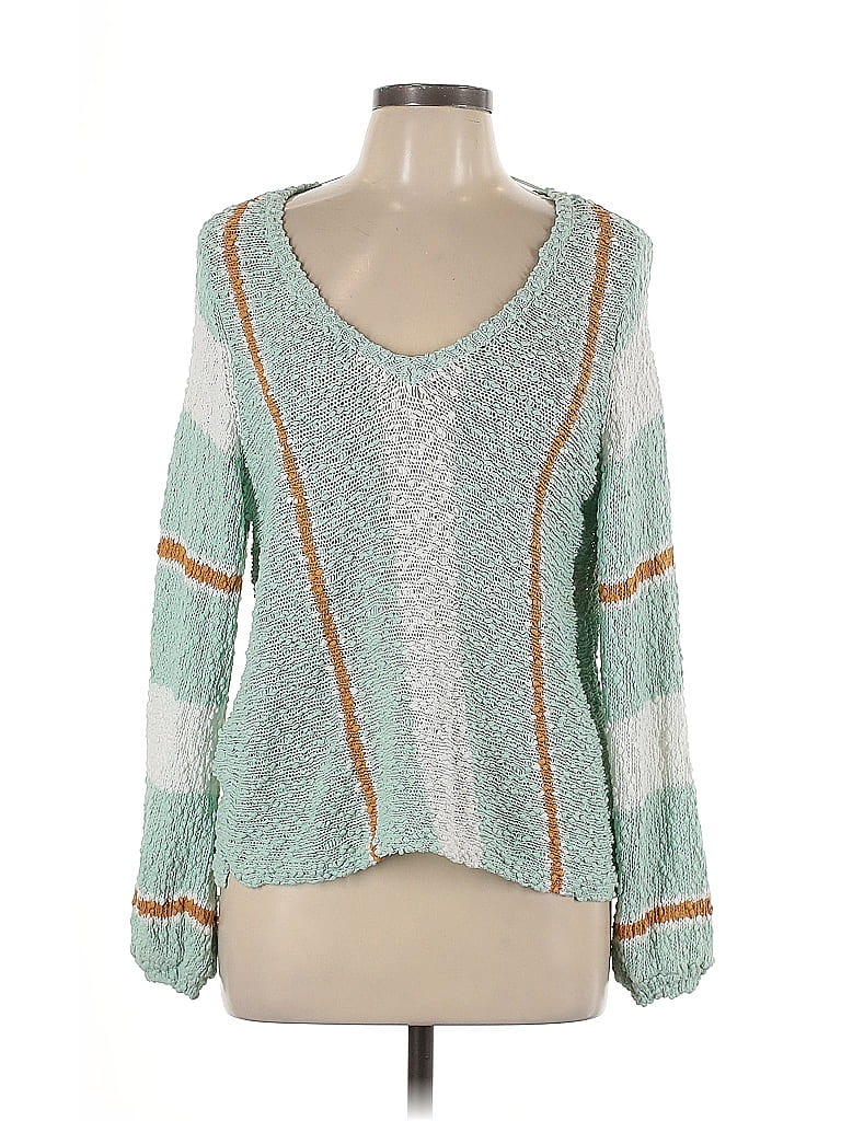 O'Neill Metallic Teal Green Pullover Sweater Size L - photo 1