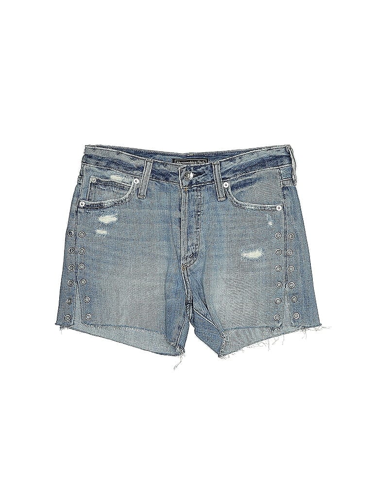 Pre-owned Abercrombie & Fitch Denim Shorts In Blue