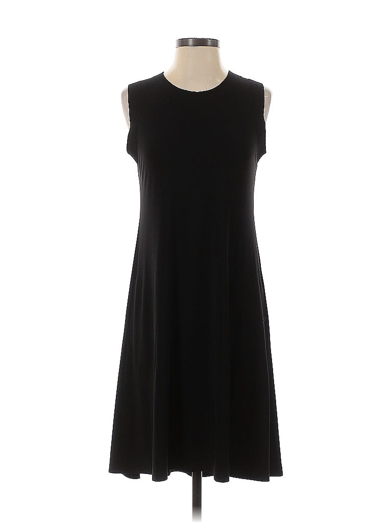 Norma Kamali Solid Black Casual Dress Size S - photo 1