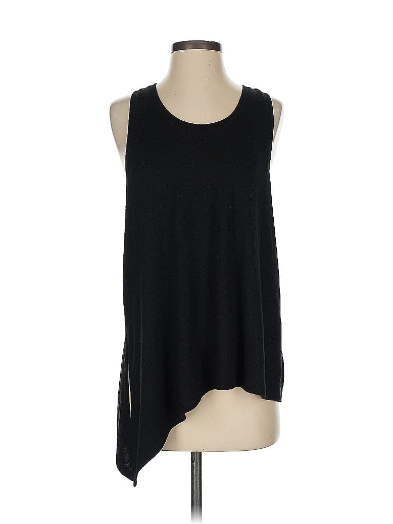 MARKET & SPRUCE Pre-owned Sleeveless Top Black One Shoulder Neckline Tops