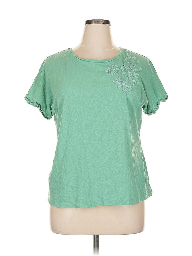Knox Rose 100% Cotton Green Short Sleeve T-Shirt Size XL - photo 1