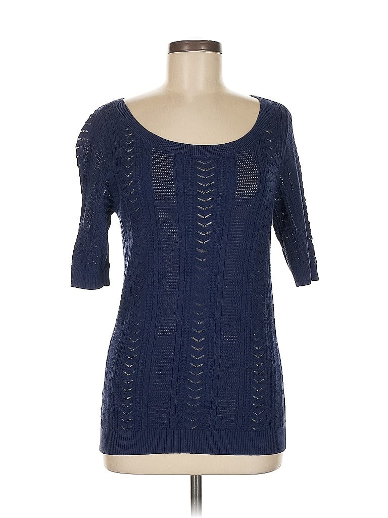 Ann Taylor Factory 100% Cotton Blue Pullover Sweater Size M - photo 1