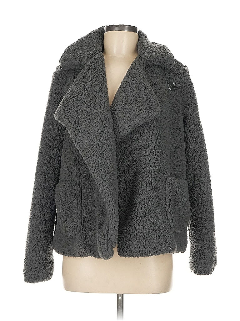 Pre-owned Jack By Bb Dakota Faux Fur Jacket In Gray