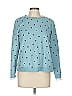 Boden 100% Cotton Polka Dots Blue Pullover Sweater Size L - photo 1