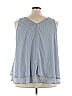 Lane Bryant Outlet 100% Polyester Blue Sleeveless Blouse Size 26 - photo 2
