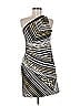 Kay Unger 100% Silk Graphic Silver Cocktail Dress Size 8 - photo 1