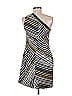 Kay Unger 100% Silk Graphic Silver Cocktail Dress Size 8 - photo 2