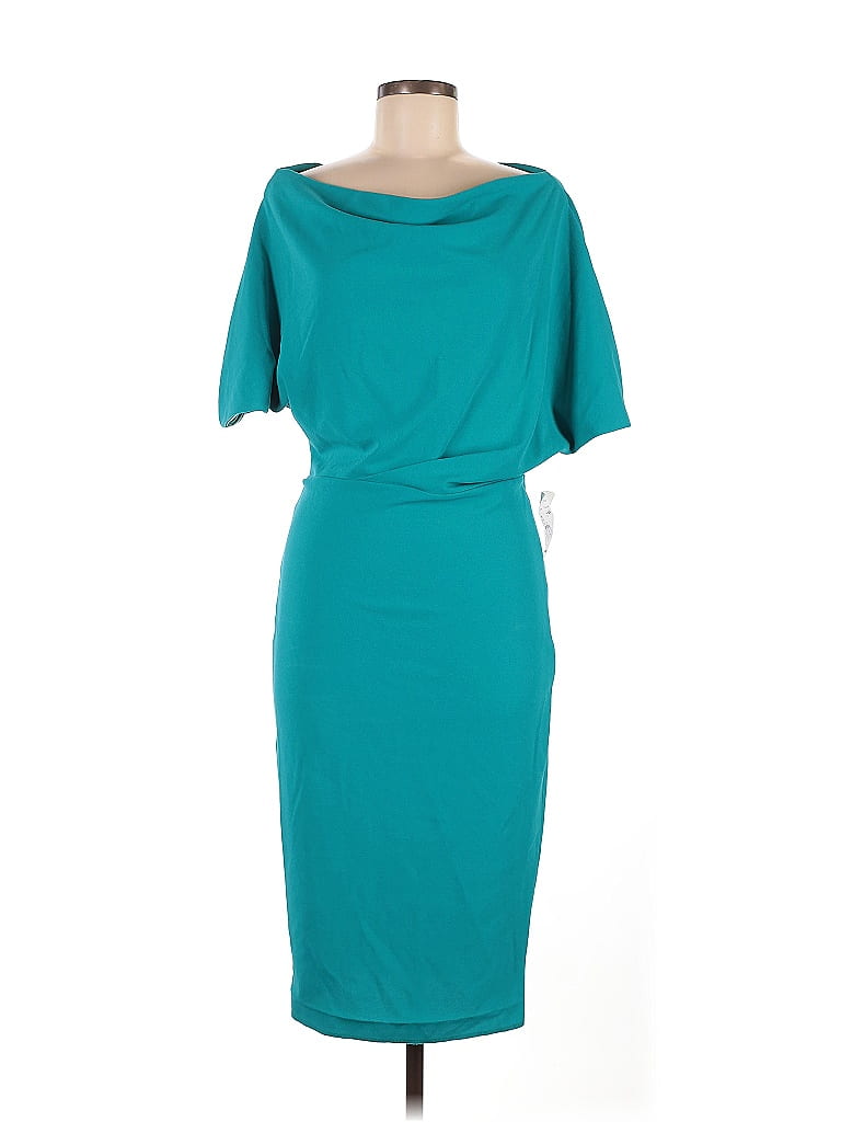 Alexia Admor Solid Teal Cocktail Dress Size M - photo 1