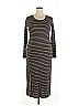 Peruvian Connection Stripes Gray Black Casual Dress Size 20 - photo 1