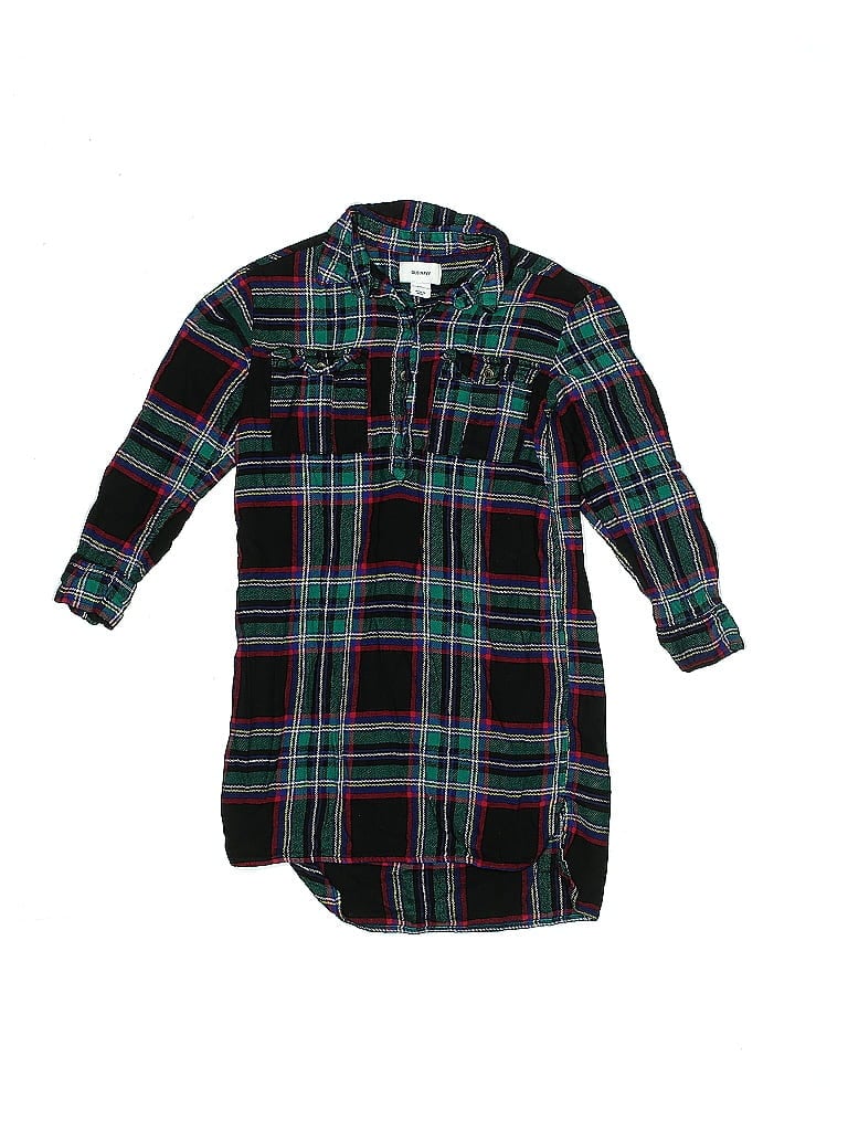 Pre-owned Old Navy Kids' 3/4 Sleeve Button Down Shirt In Black