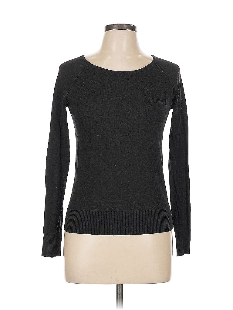 Pre-owned Active Basic Pullover Sweater In Black