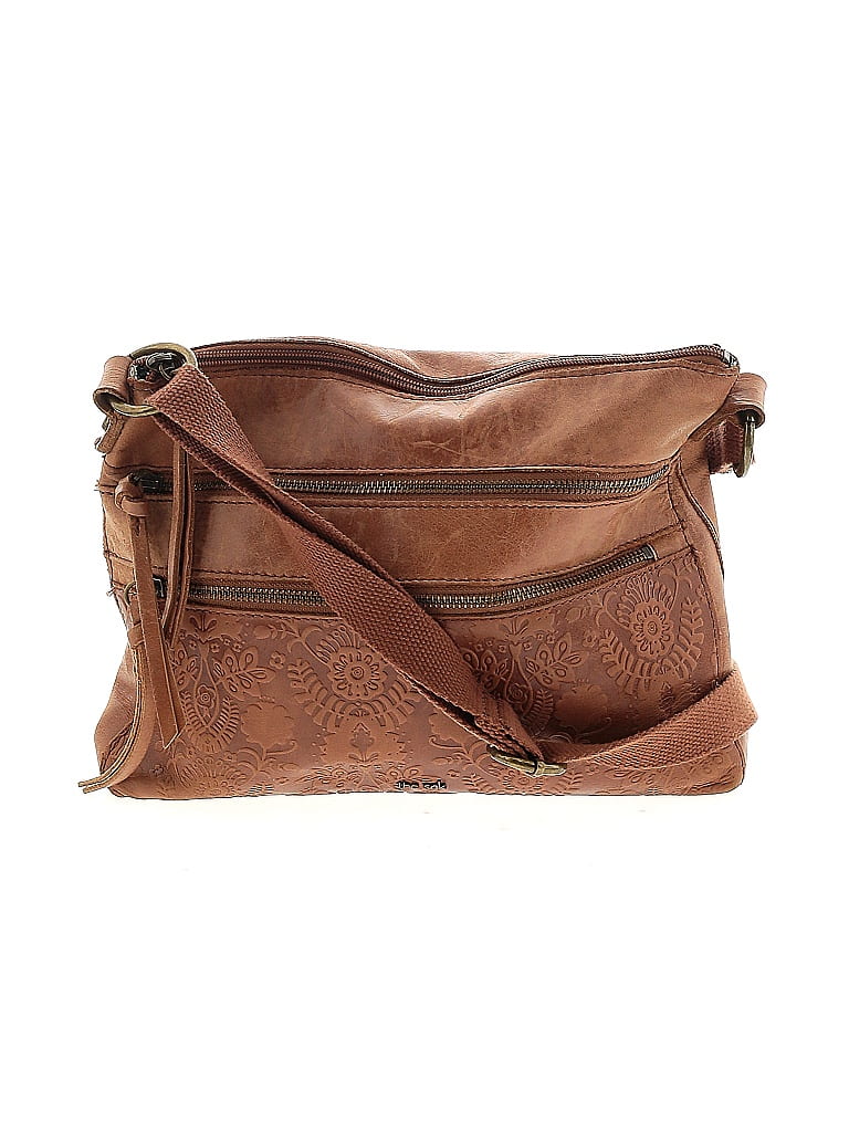 The Sak 100% Leather Paisley Brown Leather Crossbody Bag One size - photo 1