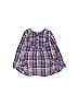 Mini Boden 100% Cotton Plaid Blue Long Sleeve Blouse Size 2 - photo 1