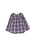Mini Boden 100% Cotton Plaid Blue Long Sleeve Blouse Size 2 - photo 2